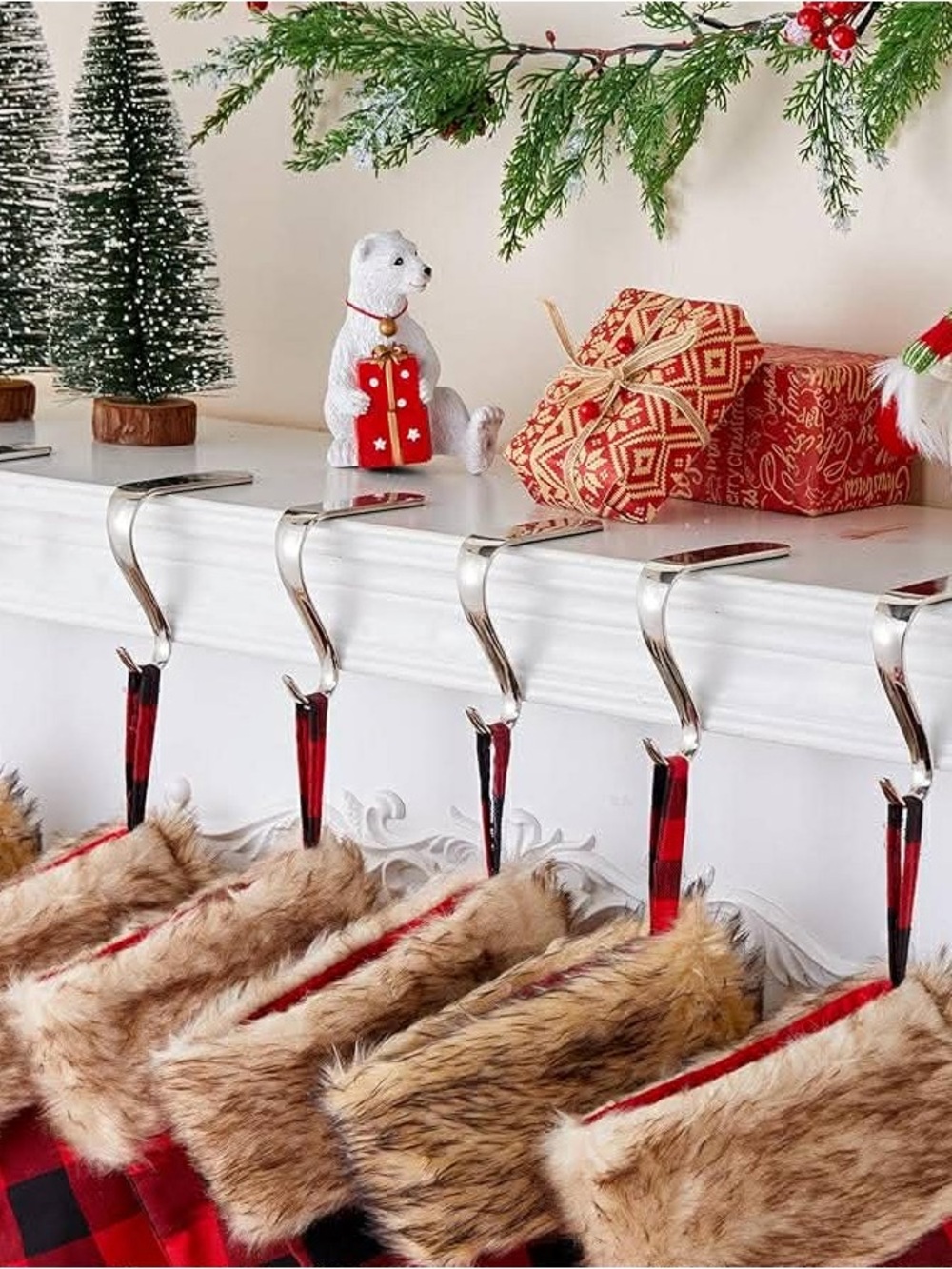 (4) Brand new Mantel Hooks